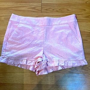 Loft pastel pink ruffled shorts